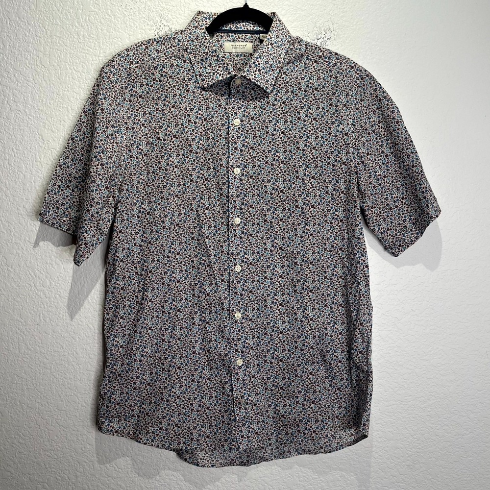7 Diamond Premium Shirt‎ Mens XL Multicolor Floral Cotton Button Up Casual Wear